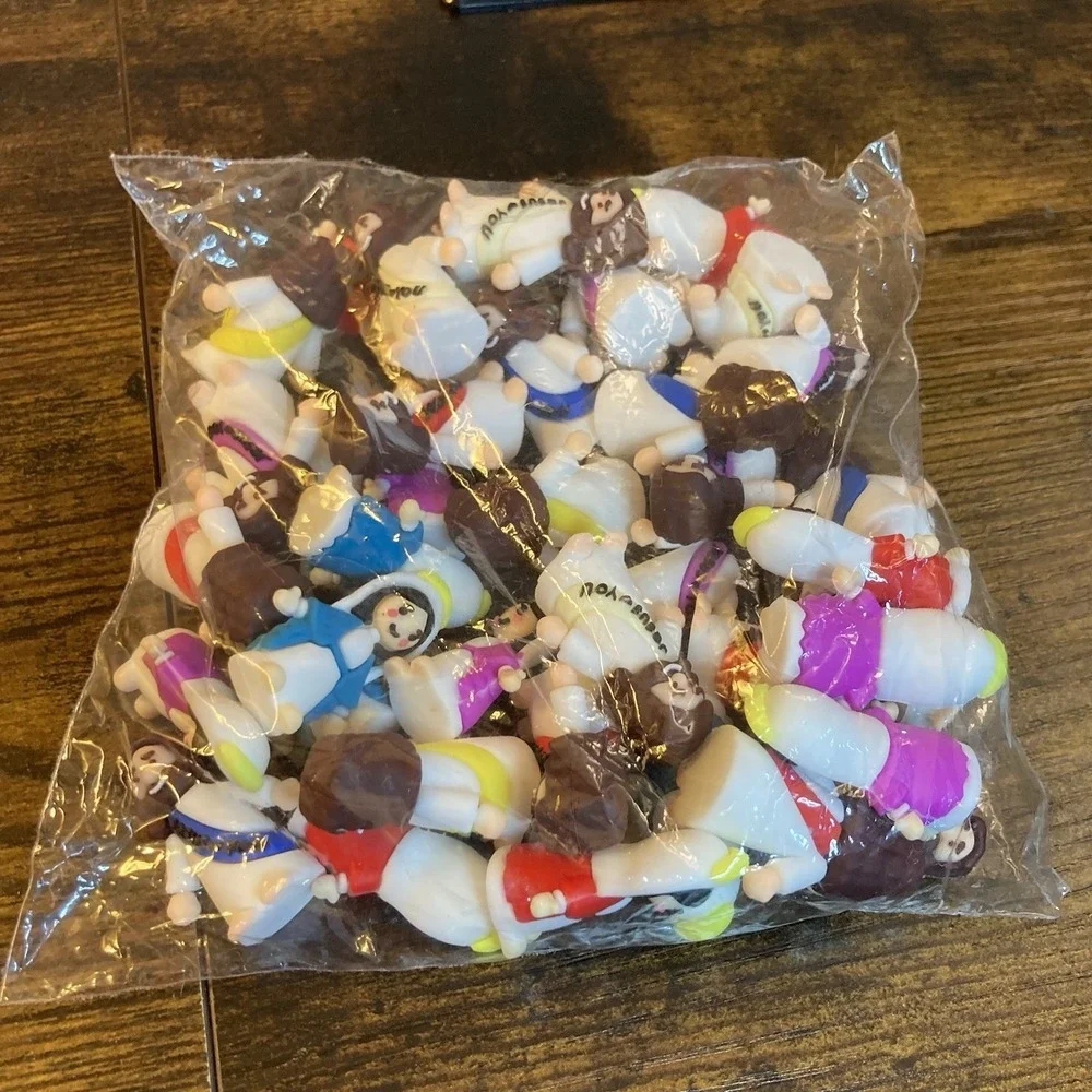 Jesus & Mary Figures Lot of 40 Mini Multi-Color Party Favor 1.5